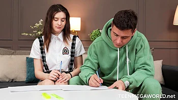 Jane White, a naughty college girl, loves giving blowjobs.