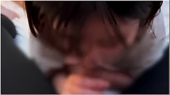 Girl With Glasses Who Does Testicle Licking And Cock Sucking