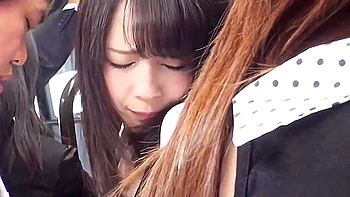 Commuter Bus Is Ol Riddled With Special Black Pantyhose In Front Of The Eyes In The Packed Packing Tightly