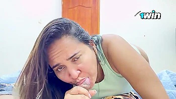 Latina Vanessa gives inexperienced blowjob, nearly caught. super penetrating torrid homemade girlcomrade! 1win.