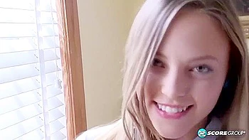 Teen 18+ Removes Her Uniform To Show Off Her Tiny Tits And Pussy - Aubrey Star