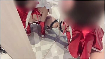 えちえちこ奉仕サンタかねっとり濃厚フェラのクリスマスフレセントお礼に正常位とハックてハメまくった