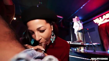 Sneakily Sucks James Angels Black Cock In A Poetry Slam - Evelin Stone