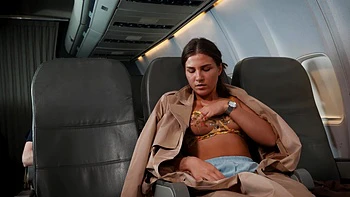 Brunette Sara Heat masturbates in public, showcasing her daring solo style.