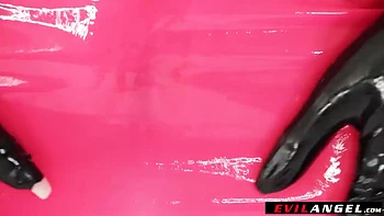 Ass Fucking Oil Latex Compilation - Kinky Latex Sluts Soaked In Oil & Butt Banged