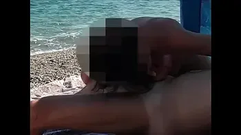 Public beach cumshot compilation - Amateur MissCreamy