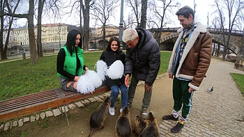 Cheerleader tryouts turned into a wild threesome with Katarina Rina and Serina Gomez