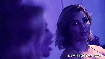 Melissa Stratton, Kenna James And Mick Blue In Full-breasted Blondie In Dress Screwed In The Garage