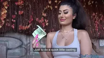 Curvy brunette beauthy gets picked up in public and fucked