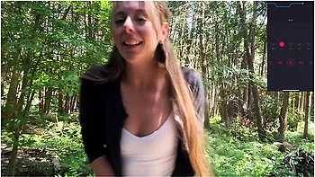 A Walk In The Woods Never Felt So Good! Public Orgasm Almost Caught!