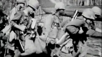 Muscular dude drills cute brunette babe with perky jugs