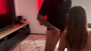 Pretty Girl Sucks Her Mans Cock And Gets Fucked From Behind