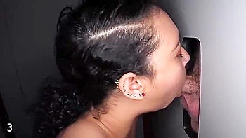 Ebony Cumslut Sucking & Fucking Multiple Cocks