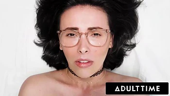 ADULT TIME - Naughty Gal Ritchie CAUGHT Masturbating On Christmas Morning By Stepdaddy Santa Claus!