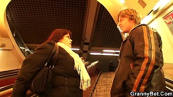 A Man Winning Over A Mature Fat Woman