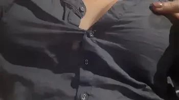 Spitting on my Nipples and wetting my t-shirt