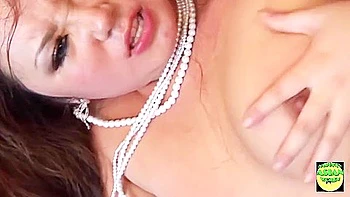 An Alluring Asian In High Heels And Lingerie Gets Rammed By A Tattooed Blonde Guy