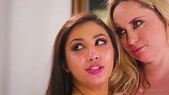 Lesbian Threesome On Couch By Stepmommys Girl