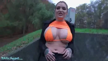 Public Agent Alexxa Vice’s Big Tits and Tight Leather Trousers