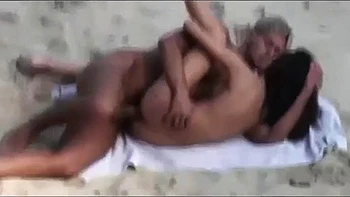 Couple fuck on a beach: Doggy, Cowgirl  Missonary Porn