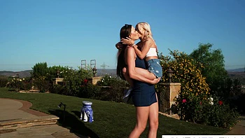 Emma Rosie And Olivia Madison Licking Their Feet Outdoors