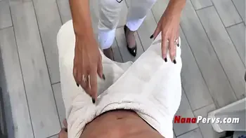 NanaPervs - Pissed Step Grandma Lightens Up After She Sees My Cock- Sloan Rider