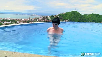 She Wore an Itsy-Bitsy, Teeny-Weeny, Purple Polka Dot Bikini - Jenna Valentine - Scoreland