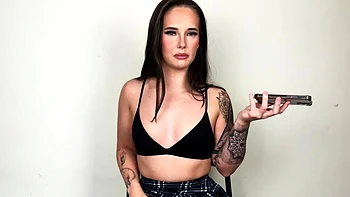 Upskirt SPH domina in stockings mocks