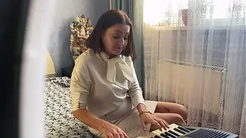 The second music lesson ended with a quick sex with a teacher