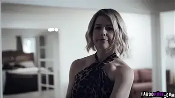 Kit Mercer jerks off her horny stepsons huge young cock until he cums