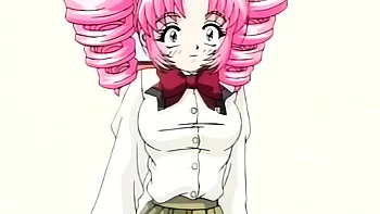 Slutty anime teen with big tits