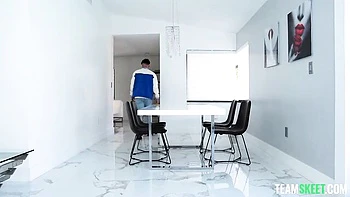 Gorgeous sex in the cowgirl pose with a busty blonde Khloe Kapri