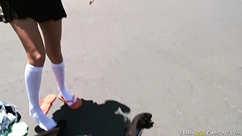 Classroom fuck in the cowgirl pose with a busty blonde Haley Cummings