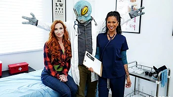 Two MILFs Sophia Locke and Cali Sweets have fun with a shared penis