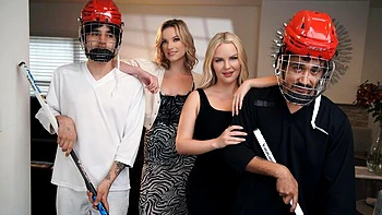 Adorable babes Bridgette B and Lily Lane are sharing a big cock