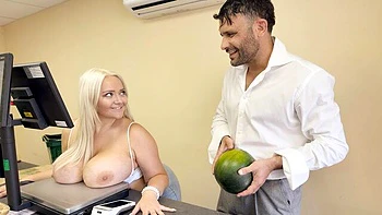 Busty mademoiselle Lana Wolf fucks with a younger boyfriend