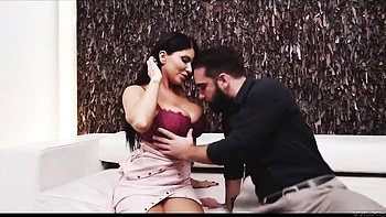 Sweet fuck in the cowgirl pose with a busty brunette Logan Pierce