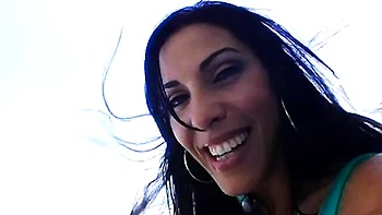 Sweet sideways pose fuck with a busty brunette Veronica Rayne