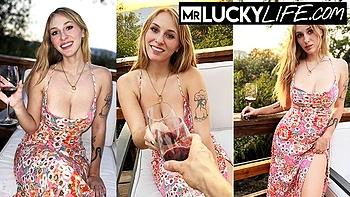 Cock sucking xxx with sophisticated Angel Youngs from Mr Lucky Life