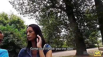 Male Manages To Buy Perfect Trimmed Pussy In The Public Park