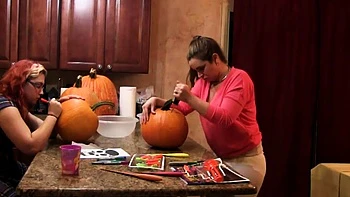 Red & Adriana: Carving Pumpkins