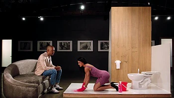 Penny Barber, the busty milf with long black hair, gets her pussy eaten by Dwayne Foxxx.