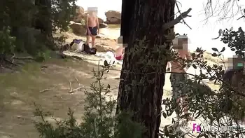 COCK HUNT! Redhead babe hunts for guys to fuck in the forest