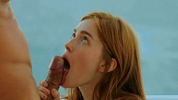 A couple enjoys passionate sex with a stunning redhead, showcasing Jia Lissa’s fiery charm.