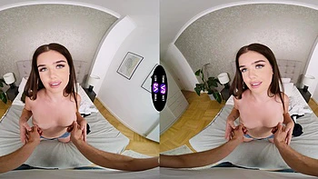 Cute teen Brill Angel rides cock in stunning vr porn