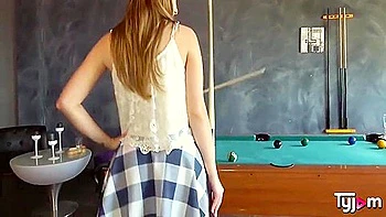 Lady Bugs Ass Destroyed During Biliard Match