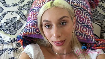 Sweet blonde babe Kay Lovely stops by your house to gobble up some cock POV: Porn