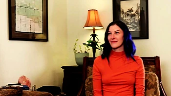 Pink labia close up of naive brunette