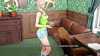 Big-Titted Blonde Teens Fucked in CGI House