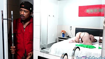 Pri Melancia’s fat ass gets slammed by big black cock